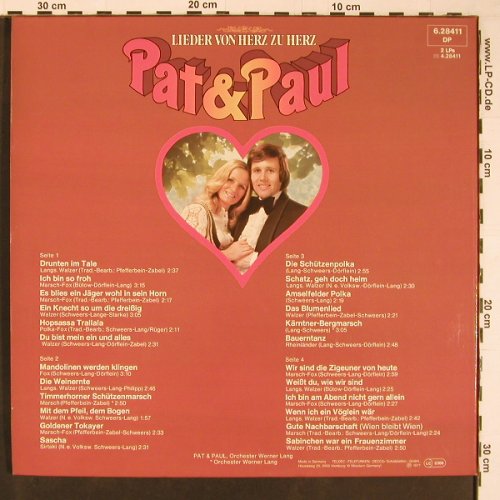 Pat & Paul: Lieder von Herz zu Herz, Foc, Telefunken(6.28411), D, 1977 - 2LP - Y529 - 7,50 Euro