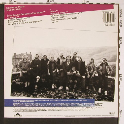 Wecker,Konstantin: Inwendig Warm, Polydor(821 472-1), D, 1984 - LP - Y540 - 5,00 Euro