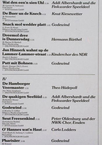 V.A.Us Plattd&uuml;�tsch Leed: 24Lieder der norddeutschen Heimat, Philips(6626 006), D, Foc,  - 2LP - Y605 - 6,00 Euro