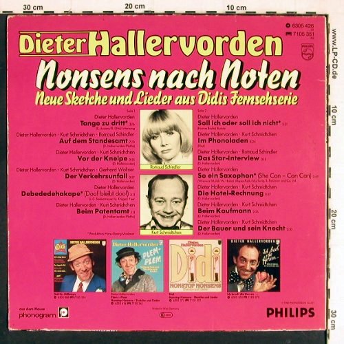 Hallervorden,Dieter: Nonsens nach Noten, m /vg+, Philips(6305 426), D, 1980 - LP - Y7261 - 6,00 Euro