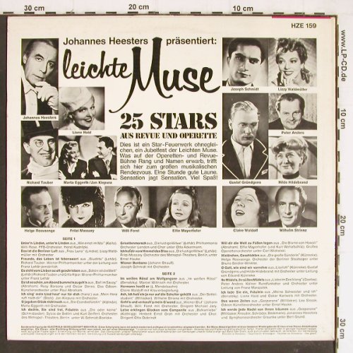 Heesters,Johannes: Leichte Muse-25 Stars ,spoken+musik, HÖrZu(HZE 159), D,  - LP - Y7548 - 9,00 Euro