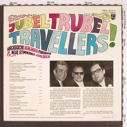 Travellers:&nbsp;Jubel Trubel, Philips (844 325 PY), D, 1968 Typ:&nbsp;LP Best.-Nr.:&nbsp;Y7685 Preis:&nbsp; 7,50 Euro