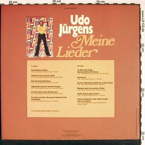 Jürgens,Udo: Meine Lieder, incl. Poster, Ariola(88 399 IT), D,  - LP - Y7759 - 7,50 Euro