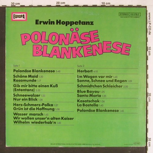 Erwin Hoppetanz: Polonäse Blankenese, Europa(111 178.7), D, 1981 - LP - Y7892 - 4,00 Euro