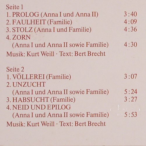 Milva  - Brecht / Weill: Die 7 Todsünden der kl.Brger, Metronome(0060.558), D, 1983 - LP - Y8151 - 7,50 Euro