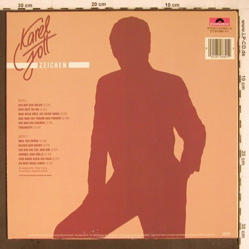 Gott,Karel:&nbsp;Zeichen, Polydor (810 889-1), D, 1983 Typ:&nbsp;LP Best.-Nr.:&nbsp;Y8801 Preis:&nbsp; 5,00 Euro