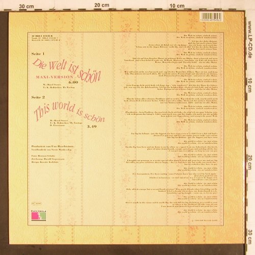 Freitag,Thomas: Die Welt ist schön/This world is sc, Electrola(), D, 1990 - 12inch - Y9033 - 1,00 Euro