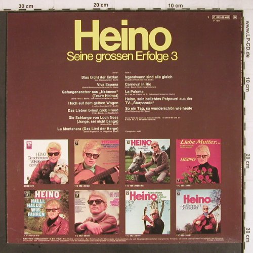 Heino: Seine Grossen Erfolge 3, EMI/Columbia(C 062-29 467), D, 1972 - LP - Y9063 - 5,00 Euro