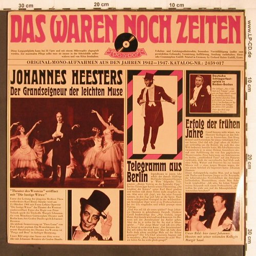 Heesters,Johannes: Das Waren noch Zeiten - Mono (1966), Polydor(2459 017), D,  - LP - Y9068 - 7,50 Euro