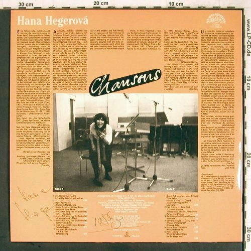 Hegerova,Hana: Chansons, signiert, Supraphon(1113 4256 ZA), CZ, 1987 - LP - Y9076 - 10,00 Euro