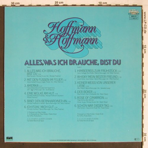 Hoffmann & Hoffmann: Alles was Ich brauche bist Du, Global(0063.211), D, 1977 - LP - Y9096 - 5,00 Euro