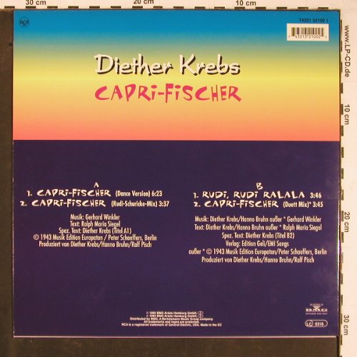 Krebs,Diether & Rudi Schuricke: Capri-Fischer*3+1, dance mix, Ariola(74321 32100 1), D, 1995 - 12inch - Y917 - 4,00 Euro