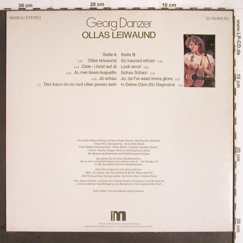 Danzer,Georg: Olias Leiwaund, stoc, music rec.(89 650 IU), D, 1975 - LP - Y9619 - 9,00 Euro