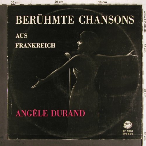 Durand,Angele:&nbsp;Berühmte Chansons aus Frankreich, Tempo (LP 7020), D, m-/vg+ Typ:&nbsp;LP Best.-Nr.:&nbsp;Y9650 Preis:&nbsp; 10,00 Euro