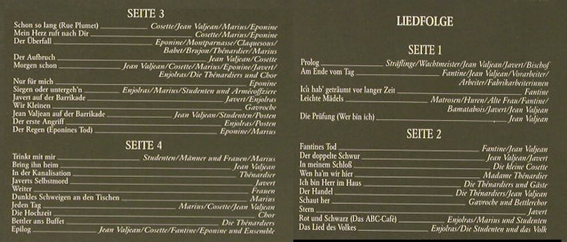 Les Miserables: Deutsche Originalaufnahme,Wien, Foc, Polydor(837 770-1), D, 1988 - 2LP - E4732 - 7,50 Euro