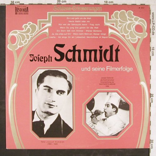 Schmidt,Joseph: Und Seine Filmerfolge, Historia(H 617), D, 1969 - LP - E5512 - 7,50 Euro