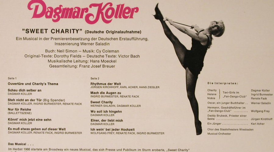 Koller,Dagmar: Sweet Charity, Decca, Promo-Stol(SLK 16 643-P), D, 1970 - LP - E8537 - 7,50 Euro