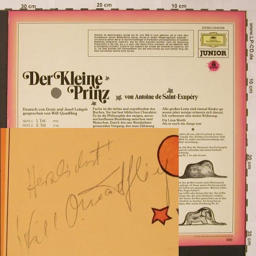 Der Kleine Prinz: Will Quadflieg Spricht, Ri,signiert, Deutsche Grammophon(2546 008), D, 1959 - LP - F3434 - 20,00 Euro