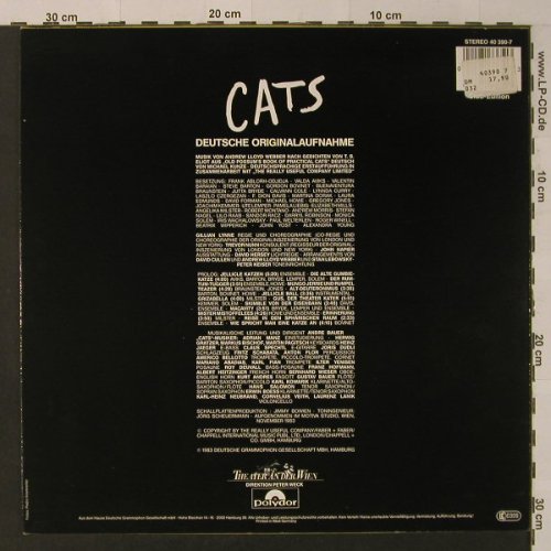 Cats: Deutsche Originalaufnahme, Club-Ed., Polydor(40 390-7), D, 1983 - LP - F4363 - 5,00 Euro