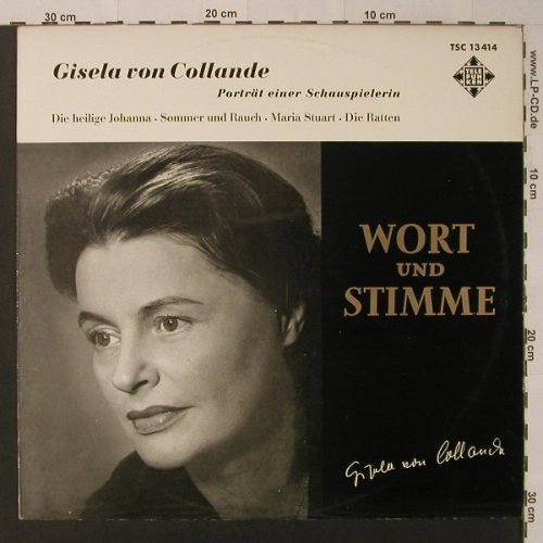 von Collande,Gisela: Porträt einer Schauspielerin, Telefunken(TSC 13 414), D,  - LP - F4465 - 12,50 Euro