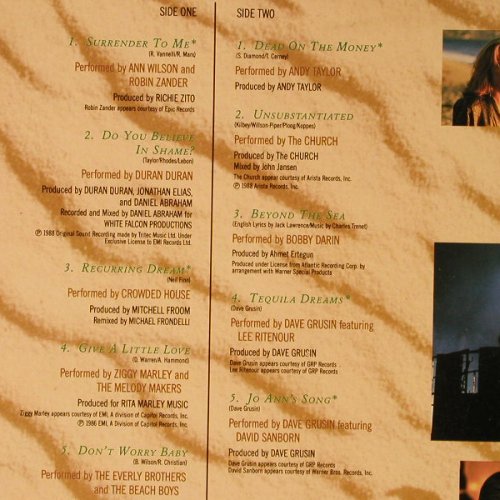 Tequila Sunrise: Original Soundtrack, Capitol(7 91185 1), EU, 1988 - LP - F485 - 5,50 Euro