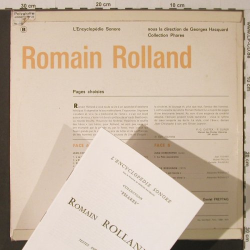 Rolland,Romain: Extraits de:Jean-Christophe.,m-/vg+, l'Encyclopedie Sonore(320 E 941), F, 1971 - LP - F5433 - 5,00 Euro
