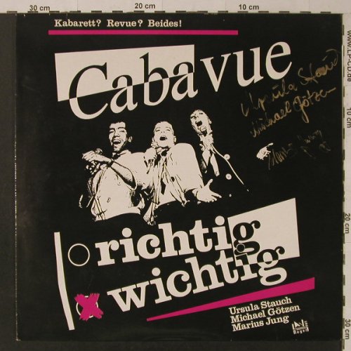 Cabavue: Richtig Wichtig,Booklet, sign., Cabavue(Caba 90), D, 1990 - 12inch - F5456 - 10,00 Euro