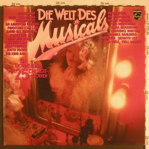 V.A.Die Welt des Musicals: Ein Doppelalbum m.25 Erfolgsmelod., Philips(6612 076), D, 1975 - 2LP - F6016 - 6,00 Euro