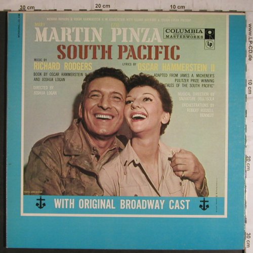 South Pacific - Orignal Broadw.Cast: Mary Martin - Ezio Pinza, Foc, Columbia(OL 4180), US,  - LP - F7133 - 9,00 Euro
