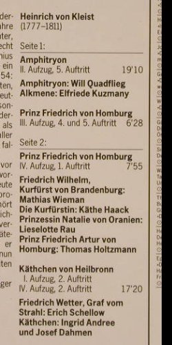 Ist es ein Traum?Ein Traum,was s...: Heinrich von Kleist ' 66, Deutsche Gramophon(2571 108), D, 1980 - LP - F8121 - 6,00 Euro