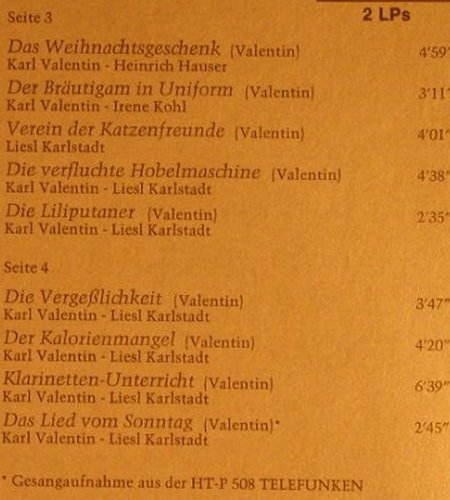Valentin,Karl: Das Gr.Erinnerungs-Album 2.Folge, Telefunken(6.28028 DP), D, Foc,  - 2LP - F9751 - 7,50 Euro