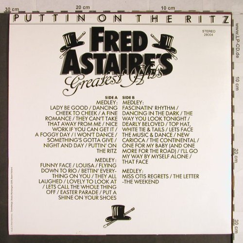 Astaire,Fred: Greatest Hits, Puttin on the Ritz, Black Tulip(28004), D,  - LP - H1101 - 5,00 Euro