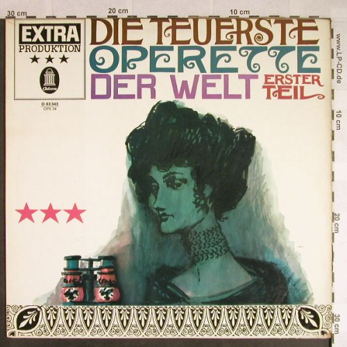 V.A.Die Teuerste Operette: Erster Teil,german spoken words, Odeon(O 83 343), D,  - LP - H146 - 6,00 Euro