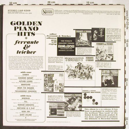 Ferrante & Teicher: Golden Piano Hits, UA(UAS 6269), US, 1963 - LP - H1850 - 12,50 Euro