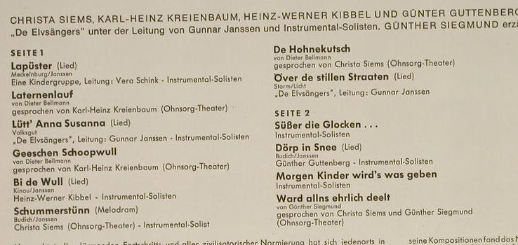 Lapüster: Een sing' un vertell' von Obend un., Odeon(SMO 74 336), D,  - LP - H2163 - 7,50 Euro