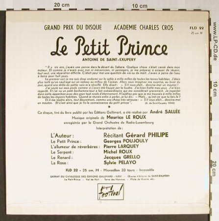 Le Petit Prince: Antoine de Saint-Exupery, Festival, in franz.(FLD 22), F,  - 10inch - H2187 - 6,00 Euro