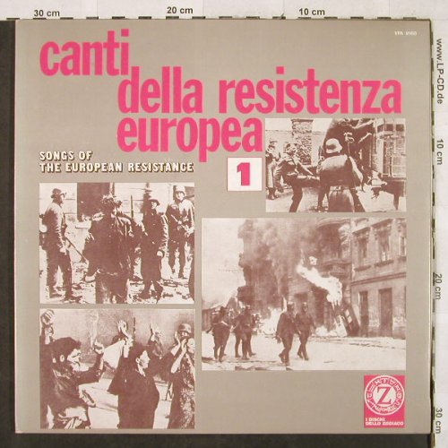 V.A.Canti della Resistenza Europea: Songs of the European Resistance 1, Z, Foc(VPA 8160), I, vg+/m-,  - LP - H3259 - 4,00 Euro