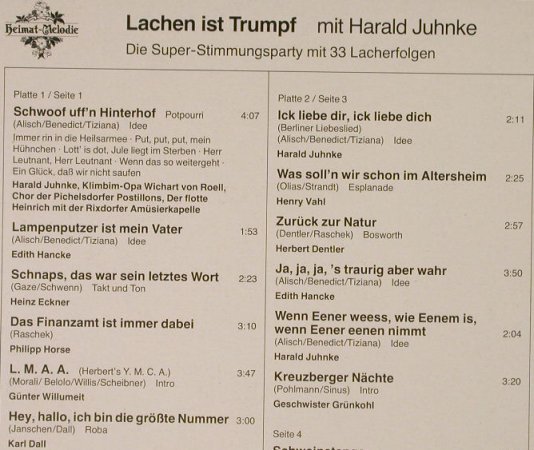 V.A.Lachen ist Trumpf: Harald Juhnke...Friedhelm Riegel, Meimat Melodie(CL 29722), D, Foc, 1980 - 2LP - H3624 - 6,50 Euro
