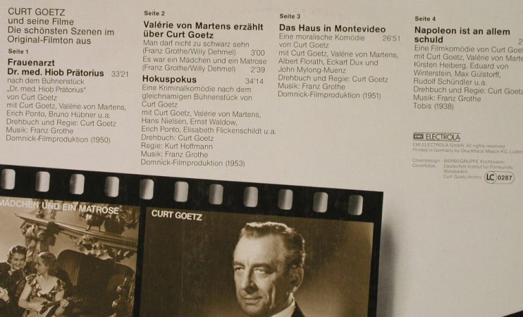 Goetz,Curt und seine Filme: Die schönsten Szenen O-Ton, Foc, Odeon(134-32 618/19), D,  - 2LP - H3813 - 7,50 Euro