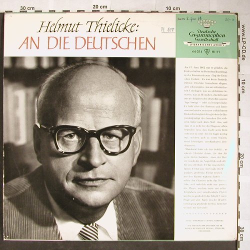Thielicke,Helmut: An die Deutschen,17.Juni 1962, D.Gr.(44 014), D,Ri, woc,  - LP - H5719 - 9,00 Euro