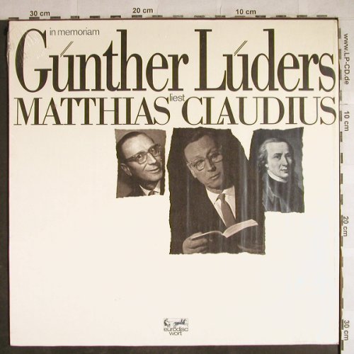 Lüders,Günther: liest Matthias Claudius, Eurodisc(88 902 XAW), D,  - LP - H8698 - 5,00 Euro