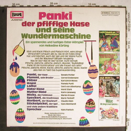 Panki der pfiffige Hase: Oster-Hörspiel, Europa(115 117.7), D,  - LP - H8919 - 4,00 Euro
