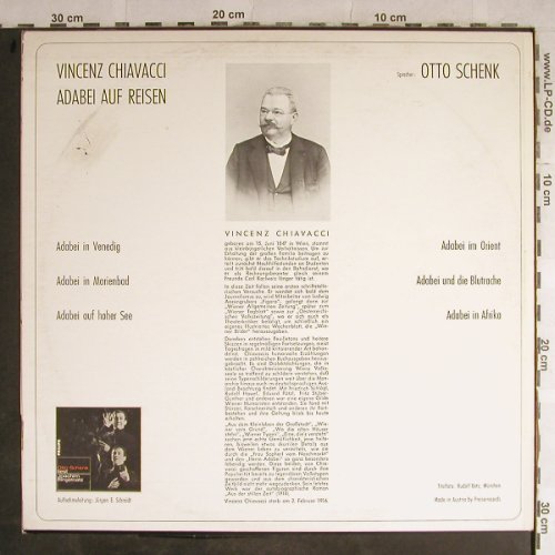 Schenk,Otto: Adabei auf Reisen,Vincenz Chiavacci, Preiser Records(PR 3177), A, m-/vg+,  - LP - H8987 - 5,50 Euro