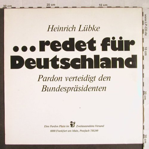 Lübke,Heinrich: ...redet für Deutchland, Pardon 1(7005), D,  - LP - H904 - 5,00 Euro
