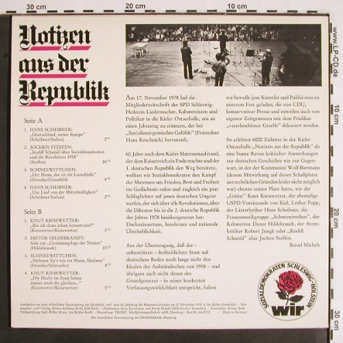 V.A.Notizen aus der Republik: Live-Ausschnitte einer öffentlichen, WIR (66.21772-01), D, 1978 Typ: LP Best.-Nr.: V1942 Preis: 12,50 Euro