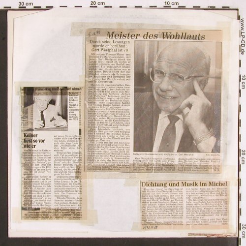 Carstens,Carl & Gerd Westphal: Gedichte als Wegbegleiter, MMM / VG Wort (3-89056-019-9), D, 1985 Typ: LP Best.-Nr.: V2277 Preis: 7,50 Euro