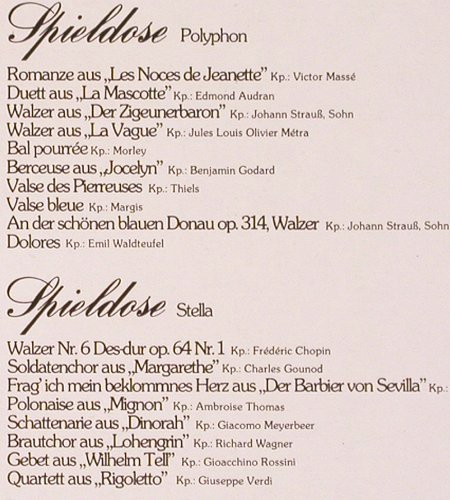 Grossmutters Spieluhr: Klingende Antiquitäten, Foc, HörZu (C 061-12 812), D, 1973 Typ: LP Best.-Nr.: V2286 Preis: 9,00 Euro