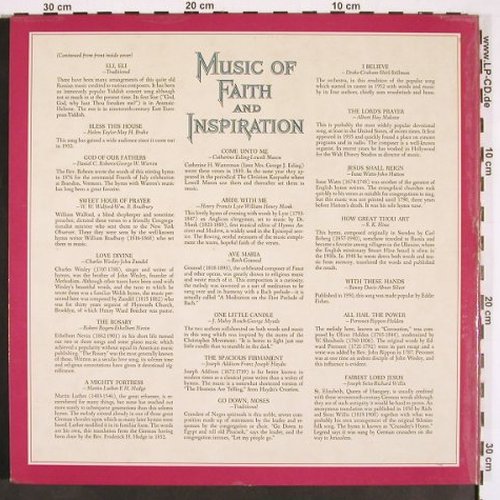 V.A.Music of Faith and Inspiration: Jack Halloran Choir,Dr.H.V.Mitzelfe, Reader's Digest, Mono (RD41-M), US,Schuber, 1962 Typ: 3LP Best.-Nr.: V2336 Preis: 9,00 Euro