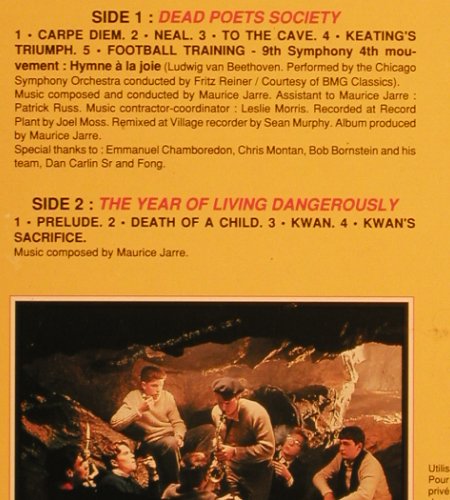 Dead Poets Society: Soundtr.by Maurice Jarre/Peter Weir, Milan (A 558 RC 270), F, 1990 Typ: LP Best.-Nr.: V3802 Preis: 6,00 Euro