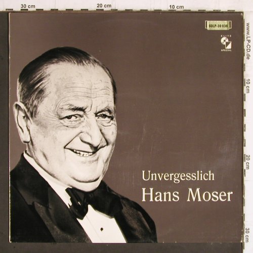 Moser,Hans:&nbsp;Unvergesslich, Elite Special (PLPE 30 036), CH Typ:&nbsp;LP Best.-Nr.:&nbsp;V597 Preis:&nbsp; 6,00 Euro